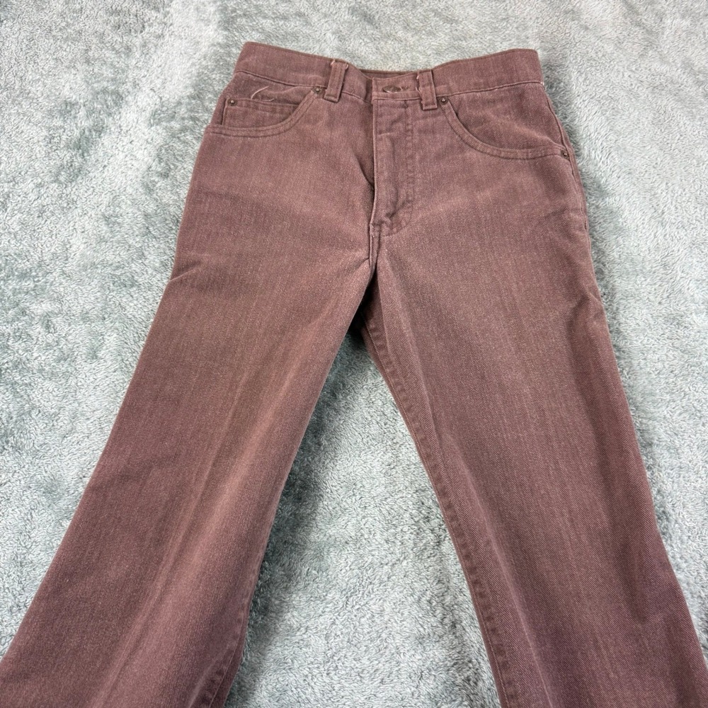 Vintage‎ Levis Brown High Waisted Flare Jeans 1970 24x26.5 Wide Leg Bell Bottom - Picture 4 of 16